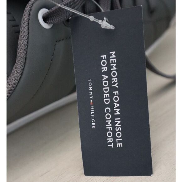 Tommy Hilfiger Men’s Sz 9M Light Gray Lampkin Flag Cup-Sole Low Top Sneakers SIB - Picture 4 of 12